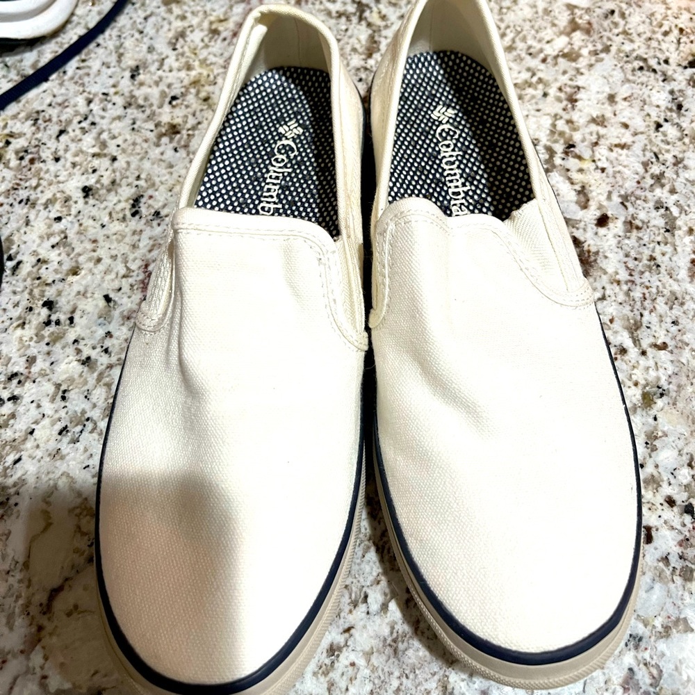 Columbia white slip ons size 6 $12